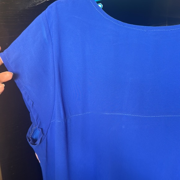 NWT Pure Chiffon dress with lining in a patchwork design &!funky sleeves! UK L - Picture 11 of 12